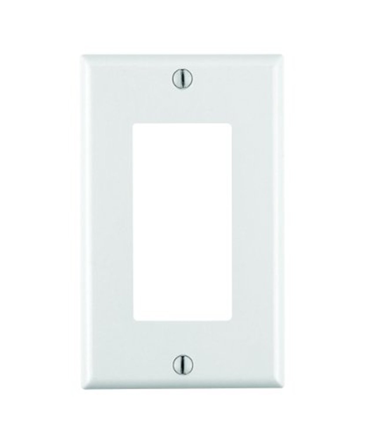 Leviton 80401-W 8 Pack 1-Gang Decora/GFCI Device Decora Wallplate, White