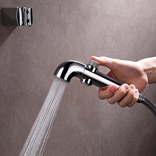 SonTiy Handheld Bidet Sprayer Shattaf Cloth Diaper Sprayer for Toilet Attachment with Adjustable Water Pressure Control Shut-off Brass T- Valve ABS Chrome