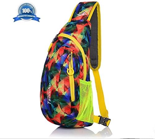 Shoulder Backpack, Mcolics Colorful Casual Cross Body Bag Outdoor Sling Bag Chest Pack with Adjustable Shoulder Strap for Cycling Hiking Camping Travel and Men Women