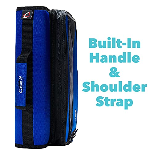 Caseit The Universal Zipper Binder 2 Inch ORings Padded Pocket