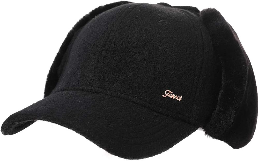 Fur Earflap Corduroy Baseball Cap Women Girl Kid Elmer Fudd Trapper Hats Winter 53-60CM: Clothing