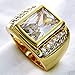 Wayne-Size 8-15 Jewelry Man's AAA Sapphire 18K Gold Filled Ring R199