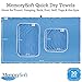 MemorySoft New Luxury Microfiber On-The-go Quick Dry Towel Bath Size - Includes 2 Freebie Towels & Case - Compact for Travel, Gym, Camping, and The Beach