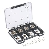 Goture 120PCS Fly Barb Fishing Hooks with Magnetic Components Box – High Carbon Steel Fly Tying Fishing Hooks Kit