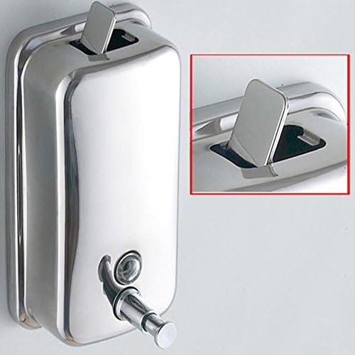 TBAO 500ml_18oZ Classic Series Surface-Mounted Stainless Steel Manual Wall-Mount Soap Dispenser For Bathroom Kitchen Marketplace Hotel Restaurant (500ml)
