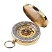 LOBZON Golden Glow-in-the-Dark Magnetic Pocket Compass for Camping and Hiking
