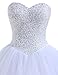Likedpage Women's Ball Gown Bridal Wedding Dresses (US16, Ivory)
