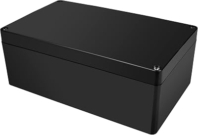 Therlan IP65 Waterproof Project Box 200x120x75mm ABS Enclosure Black