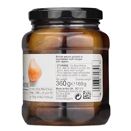 Marks & Spencer M&S British Pickled Onions In Sweet Malt Vinegar and Spices 360g - Thumbnail 2