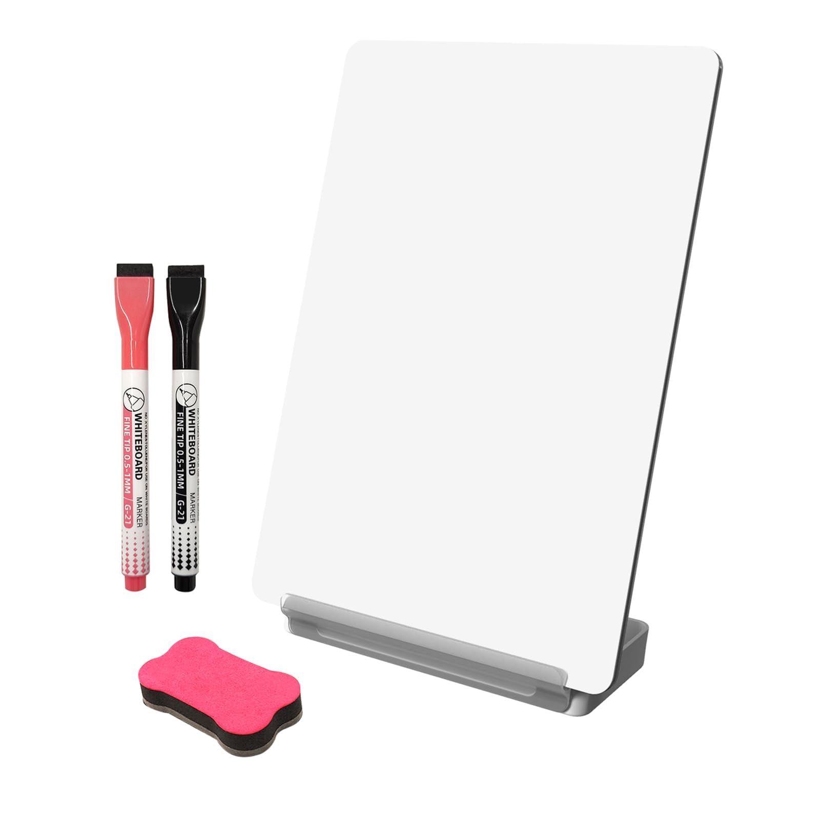 YaGee ホワイトボード 卓上 スタンド機能 持ち運びできる todoリスト デスクトップ モバイルホワイトボード 小物入れ オフィス会議用・学校・事務用品 ミニ 24*17cm の商品画像