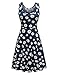Herou Women Summer Casual Sleeveless Cotton A-Line Sun Dresses (Flower-B, Medium)