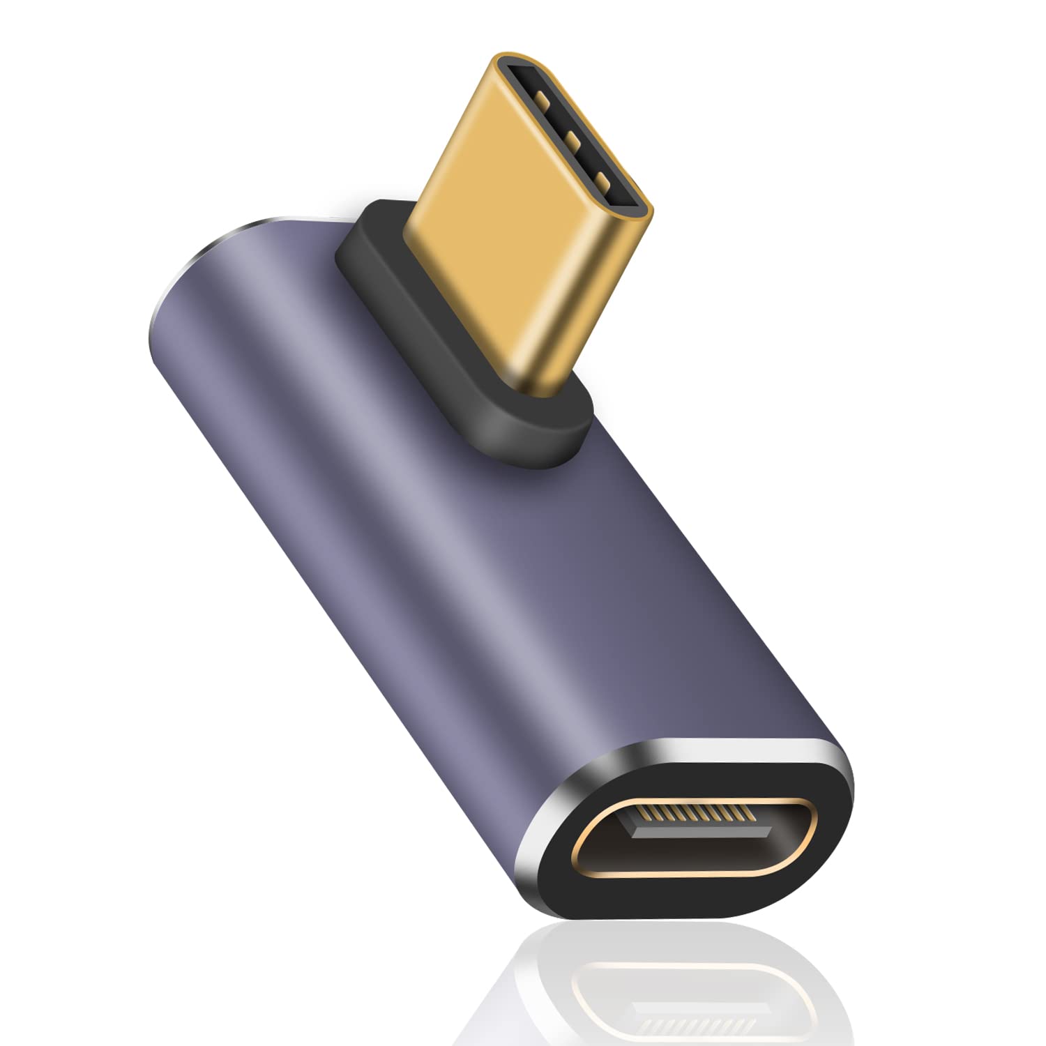 Duttek USB C 90 Degree Adapter 40Gbps, USB C Angle Adapter Supports 8k@60HZ and 100W fast charging, Compatible with Thunderbolt 3/4,Laptop,Tablet and More Type C Devices