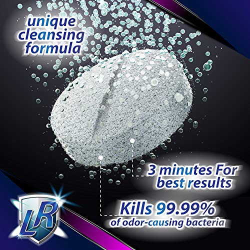 LORIOUS 120 Retainer Cleaner and Denture Cleaner Tablets for 4 Months Supply, Remove Bad Odor, Plaque, Stains from Invisalign, Braces, Aligner, Sport Mouthguard, Dental Night Guard for Grinding Teeth