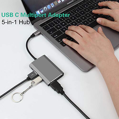 5 USB+Hub+HDMI+Adapter+Thunderbolt