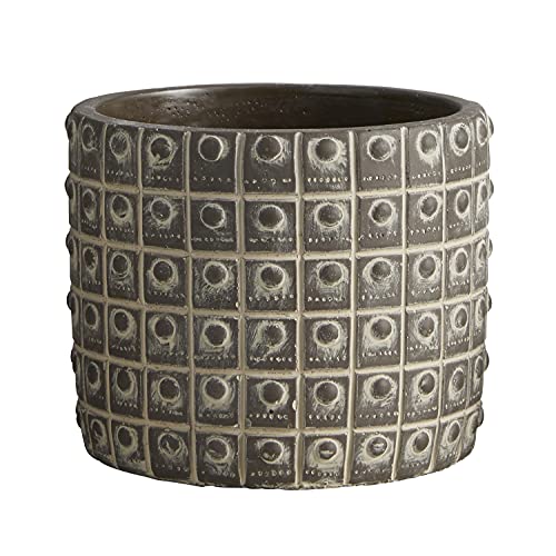 47th & Main Cement Planter Pot, 3.5" Tall, Beaded