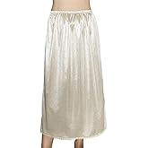 Brinkina Women's Half Slips for Under Dresses Anti-static Elastic Waist Lace Plus Size Long Underskirt