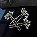 Unicra Gold Wedding Hair Pins Hair Accessories for Women(Set of 3)