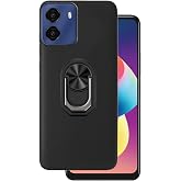 DAMONDY for BLU G35 Phone Case Cover 360 Ring Shockproof Soft TPU -Black | BLU G35 Case Rubber Slim with Kickstand [Magnetic Car Mount] Protective