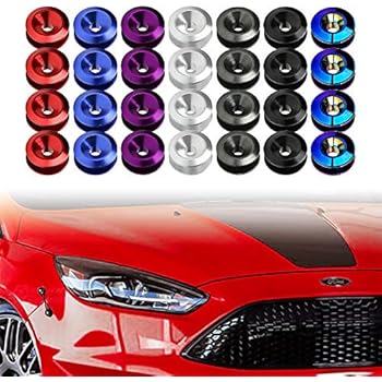 JDM Bumper Quick Release Fasteners For Car Bumpers, Trunk Fender and Hatch Lids O-Rings x 4 (Black)