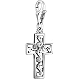Nenalina Kreuz Anhänger - 925 Sterling Silber Charm Für Bettelarmband