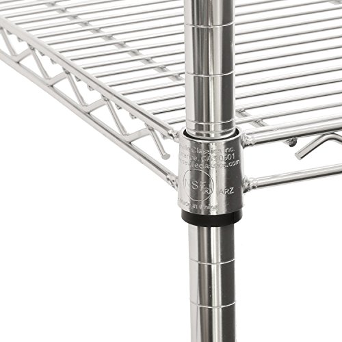 Seville Classics UltraDurable CommercialGrade 5Tier NSFCertified Steel Wire Shelving with