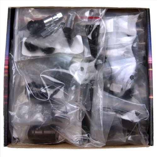 McGard 84563BK Chrome/Black (1/2" - 20 Thread Size) Bulge Cone Seat Style Wheel Installation Kit for Jeep Wrangler - 23 Piece