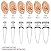 BodyJ4You 8PCS Fake Tapers Earrings Set Glow in the Dark Screw Stud Acrylic Illusion Cheater Faux Gauges