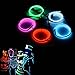 EL Wire, AUDEW 5 X 1 Metre Five Colors EL Wire Neon Light Glowing Strobing Light Waterproof LED Strip Electroluminescent Wire Kit for Party Xmas Indoor Outdoor Decoration