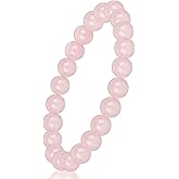 HOZEAL Rose Quartz Handmade Bracelet, Pink Crystal Stone Love Friendship Chakra Bracelet, Business Money Energy Wealth Good Luck Prosperity Feng Shui Yoga Beaded Bracelet for Men Women