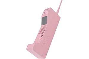 Jauarta Retro Cellphone Model, Old Fashioned Cellular Phone Model, Stable and Durable Ornament Vintage Simulation Photographic Props for Home Stage (Pink)