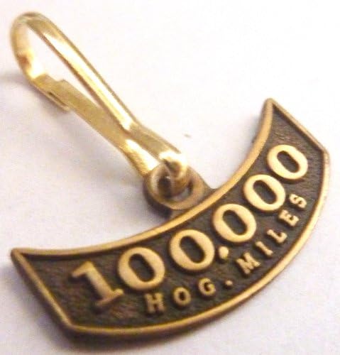 Harley Davidson HOG Motorcycle Mileage Rocker 100K 100000 Miles Replica ZIPPER PULL CLIP
