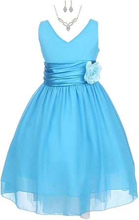 flower girl dresses turquoise color