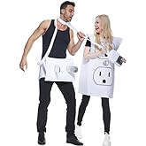 Megartico Plug and Socket Couple Costume for Adult Women Men Funny Party Outfits Couple Set USB Plug Costumes