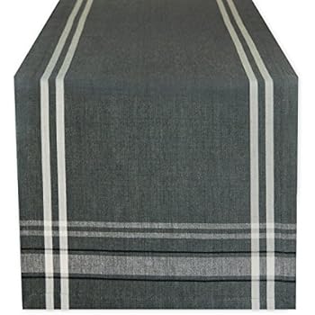 DII 100% Cotton, Machine Washable, Everyday French Stripe Kitchen Table Runner For Dinner Parties, Events, Decor 14x72