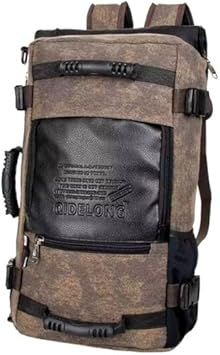 Amazon Co Jp Navy Attachment 人気 おしゃれ かっこいい 大容量 多機能 3way バックパック カラビナ ペットボトルホルダー セット ボストンバッグ リュック ショルダーバッグ 対応 アウトドア 登山 旅行 出張 に ブラウン Brown スポーツ アウトドア