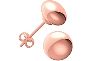 SILVER SMILE 14k Solid Gold Flat Ball Stud Earrings for Women – Minimalist Button-Style Studs with Butterfly Backs – Hypoallergenic & Tarnish-Resistant – Sizes 3mm to 8mm – Elegant Gift for Her