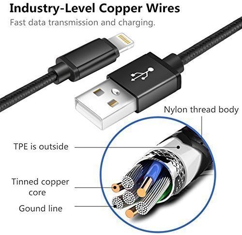 USB Cables, Anypro 5 Pack (3m2,1m2,0.3m) Micro USB Cables Data Cord, High Speed USB 2.0 A Male to Micro B Sync for Android, Samsung, HTC, Nokia, Sony, LG, BlackBerry, Motorola, Black