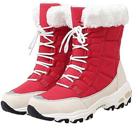 [VRGT] スノーシューズ ムートンブーツ レースアップ レディース 撥水 暖かい 軽い 防寒靴 防滑 軽量 冬用 ブーツ 雪靴 ウォーキングシューズ スキー用 カジュアル ウィンターブーツ ハイカット おしゃれ アウトソア ブーツ