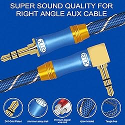 90 Degree Right Angle Aux Cable - [24K