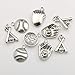 Ball Sports Charms-60pcs Alloy Ball Games Baseball Sports Charms For Crafting DIY Necklace Earrings Bracelet Jewelry Making Accessaries (M130)