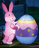 Lighted Inflatable Easter Bunny Egg Yard Decor