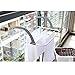 TOAO Indoor/Outdoor Easy Install Folding Clothes Drying Rack-Hanging Over The Door or on Bathroom Windowsill Guardrail Corridor Balcony