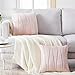 Top Finel Decorative Throw Pillow Covers 18 X 18 Inch,Soft Solid Velvet Pillow Covers Cushion Case for Sofa Bedroom 45 X 45 Cm (Pack of 2) Pink