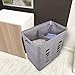 ZERO JET LAG Rolling 2 Section Double Laundry Hamper Stand Foldable Large Dirty Laundry Hamper Basket on Wheels Handy Waterproof Sorter and Organizer 21.7