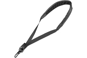 Flexzion Saxophone Neck Shoulder Strap Padded, Sax Holder w/Adjustable Harness Belt & Metal Hook, Musical Instrument Accessor