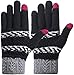 Darller Women Winter Touch Screen Gloves Knit Texting Gloves Touchscreen Mittens,Black,one Size