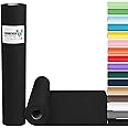 Vanhench Black Wrapping Paper 17.5"x 963" (80 1/4FT), Birthday Wrapping Paper, Art Paper, Black Construction Paper for Poster Bulletin Board Paper, Birthday, Bouquet Flower Wrapping 80GSM 55LB