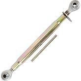 SpeeCo 3/4" x 16" Forged Tractor Top Link | Yellow Zinc Plated Body with Clear Zinc Ends, Adjustable Tractor Linkage Replacement Part, S0106050