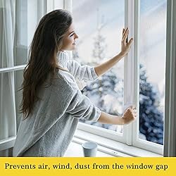 fowong Window Weather Stripping Tape, White Window