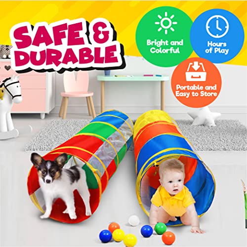 thumbnail image 2 of Hide N Side Kids 1.8m Crawl Through Play Tunnel Toy, Pop Up Tunnel Kids Toddlers Babies Infants Children Gift Indoor Outdoor Tube Hide N Side 2 of 11